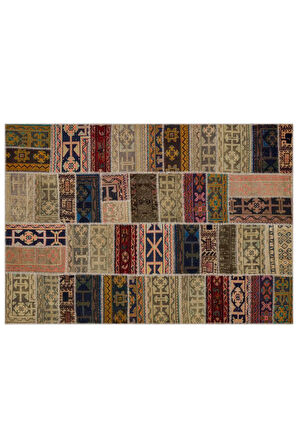 El Yapımı Benzersiz Patchwork Halı 160 x 230 cm 6327