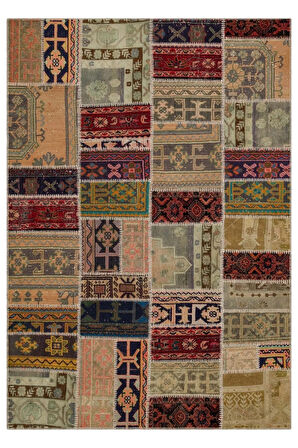Eşsiz El Işi Ile Hazırlanan Patchwork Halı 230x160 Cm 6333