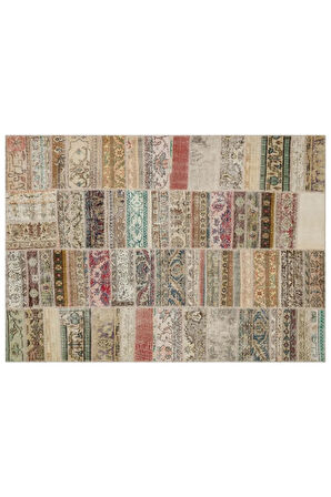 Sıradışı Tasarımlı Patchwork Halı 230x160 Cm 6342