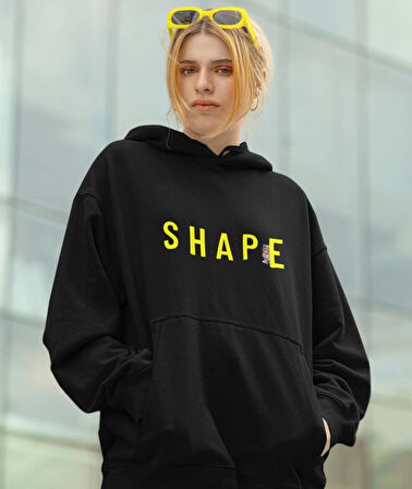 Shape(Şekil) ön ve arka ayıcık kadın baskılı sweatshirt 