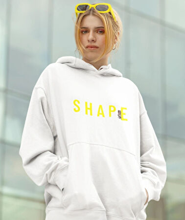 Shape(Şekil) ön ve arka ayıcık kadın baskılı sweatshirt 