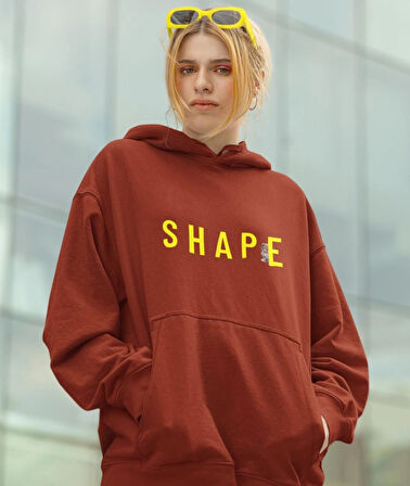 Shape(Şekil) ön ve arka ayıcık kadın baskılı sweatshirt 