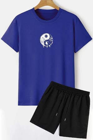 Ying Yang Şort T-shirt Eşofman Takımı