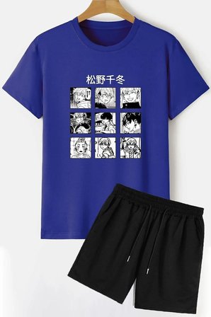 Anime Şort T-shirt Eşofman Takımı
