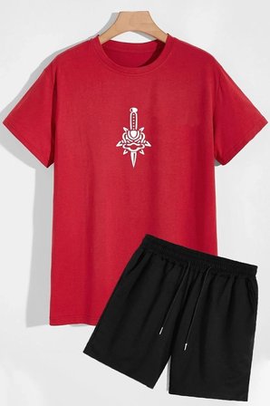 Anime Şort T-shirt Eşofman Takımı
