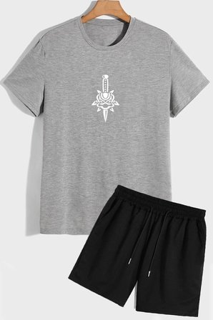 Anime Şort T-shirt Eşofman Takımı