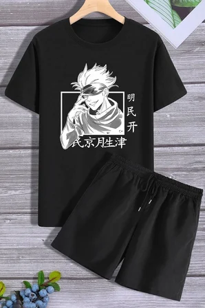 Anime Şort T-shirt Eşofman Takımı