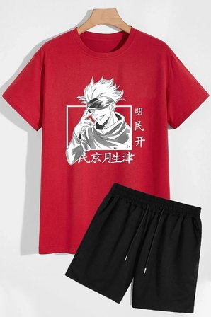 Anime Şort T-shirt Eşofman Takımı