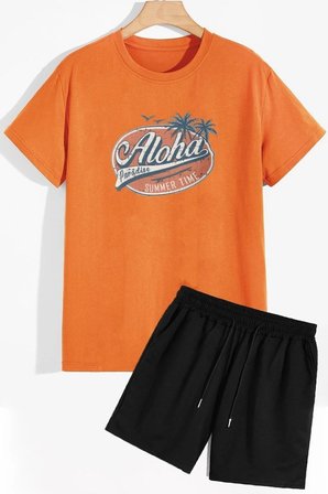 Aloha Şort T-shirt Eşofman Takımı