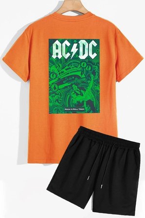 Acdc Şort T-shirt Eşofman Takımı