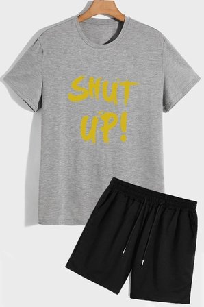 Shut Up Şort T-shirt Eşofman Takımı