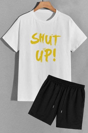 Shut Up Şort T-shirt Eşofman Takımı