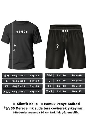 Rahat Tasarım Anime Şort T-shirt Eşofman Takımı