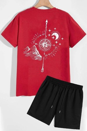 Pusula Şort T-shirt Eşofman Takımı