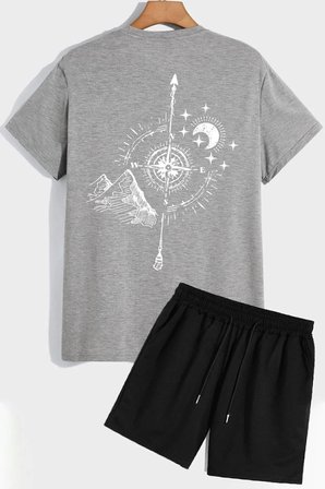 Pusula Şort T-shirt Eşofman Takımı