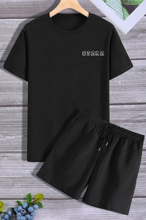 Rahat Tasarım Osaka Şort T-shirt Eşofman Takımı