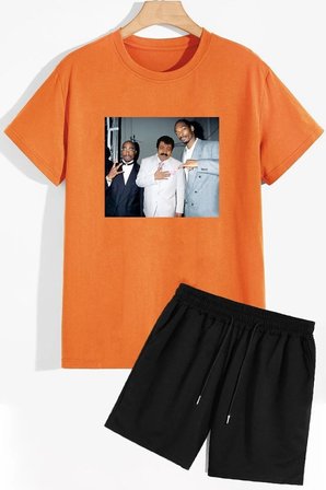 Müslüm Baskılı Şort T-shirt Eşofman Takımı