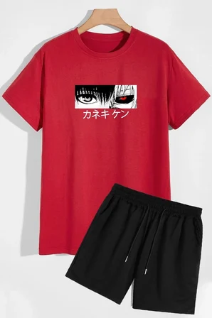 Anime Şort T-shirt Eşofman Takımı