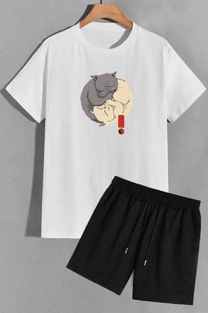Tasarım Şort T-shirt Eşofman Takımı