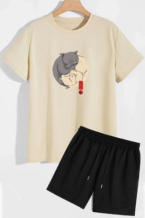Tasarım Şort T-shirt Eşofman Takımı