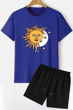 Evren Temalı Şort T-shirt Eşofman Takımı