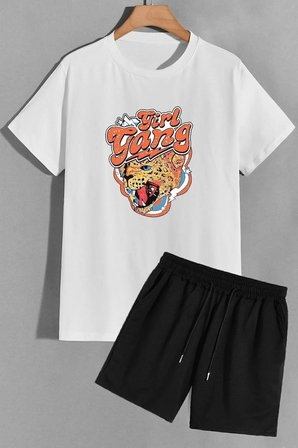 Girlgang Şort T-shirt Eşofman Takımı