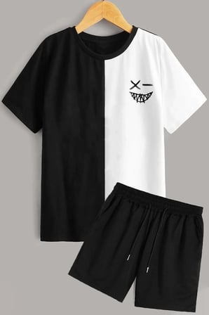 Sırt Baskılı Şort T-shirt Eşofman Takımı