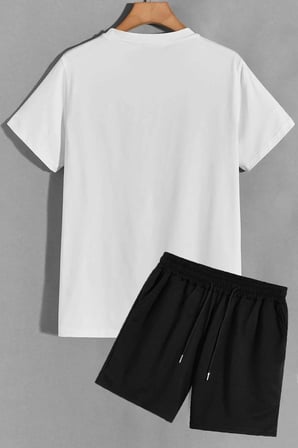 Rahat Tasarım Unisex Şort T-shirt Eşofman Takımı