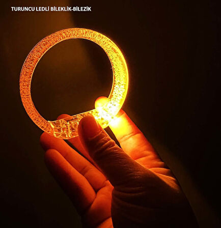 Turuncu Led Işıklı Yapılabilen Pilli Bileklik Bilezik