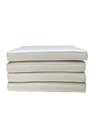 Koton Krem Fitilli 53x46 Cm Sandalye Ölçüsüne Uygundur. 4 Parça Sandalye Koltuk Minder Seti
