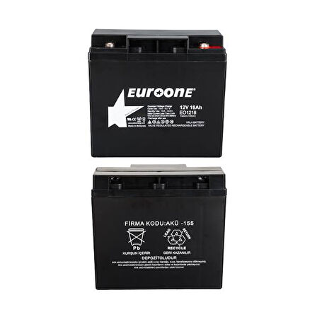 EUROONE EO1218 12 VOLT - 18 AMPER AKÜ