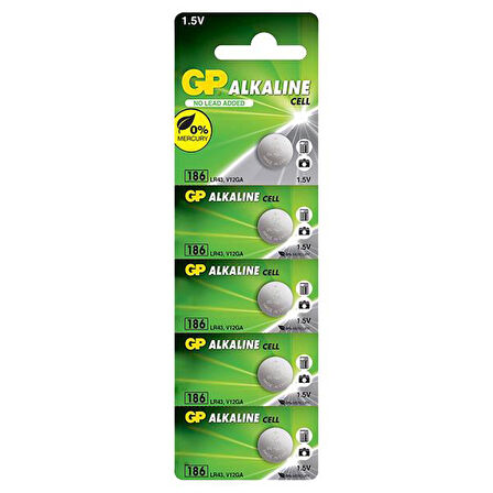 GP 186 LR43 ALKALİN 1.5 VOLT DÜĞME PİL