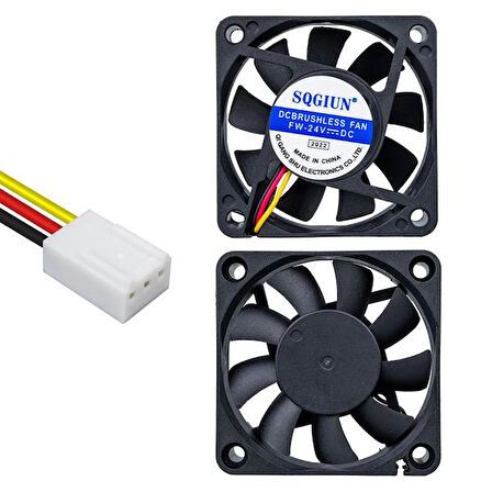 IC-216A FIRÇASIZ DC FAN 60X60X15MM 24 VOLT 3 PİN