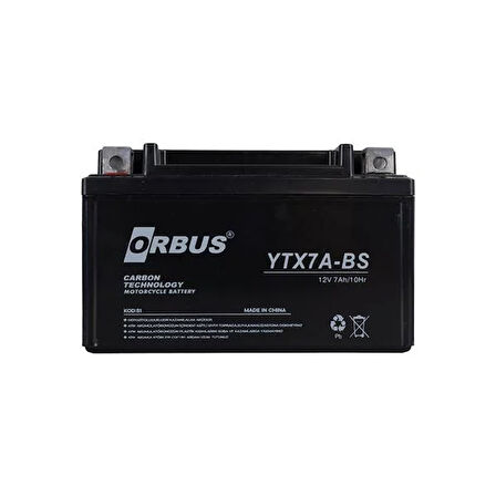 YTX7A-BS 12V 7A MOTOSİKLET AKÜSÜ