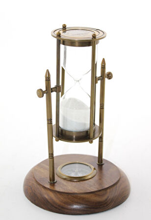 Pirinç Pusulalı Kum Saati Model 6
