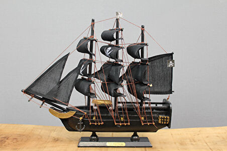 Ahşap Korsan Gemisi 30x33 Cm