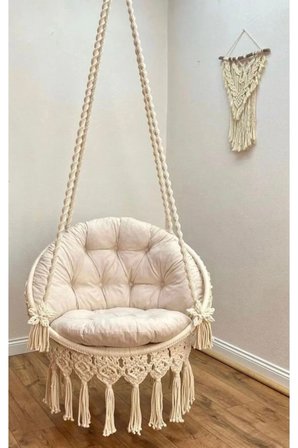Caviss Home Makrome Salıncak Minderi Bahçe Mobilyaları