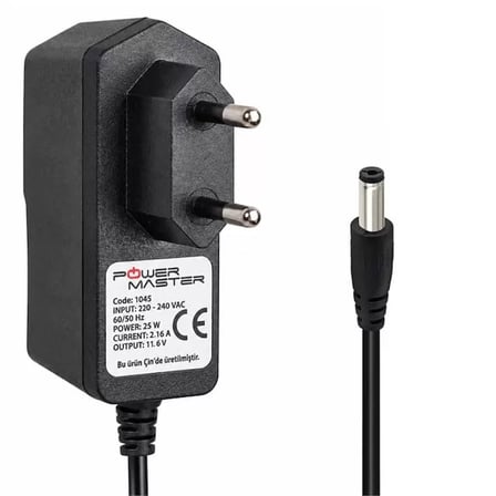 Powermaster Pm-1045 11.6 Volt - 2.16 Amper 5.5*2.5 Mm Uçlu Plastik Kasa Adaptör (Verifone Yazar Kasa