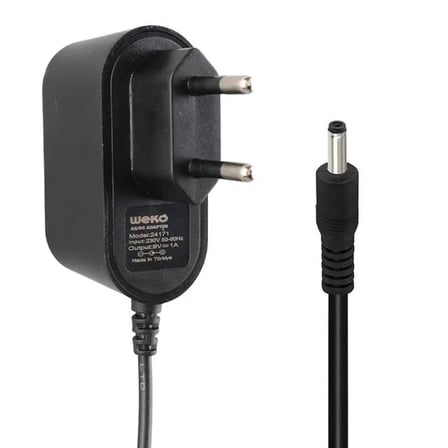 Weko 9 Volt - 1 Amper 3.5*1.35 Uçlu Yerli Üretim Priz Tipi Adaptör