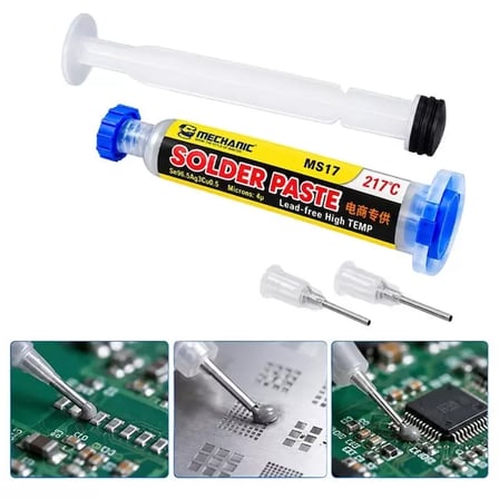 Powermaster Pm-39104 Mechanic Ms17 50 Gram 4 Microns Leaded High Temp 217C Şırınga Krem Lehim
