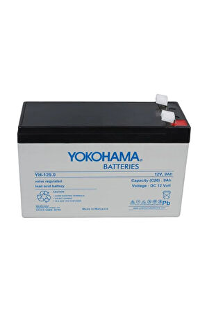 Yokohama Yh-129.0 12 Volt - 9 Amper Akü (150 X 65 X 90 Mm)