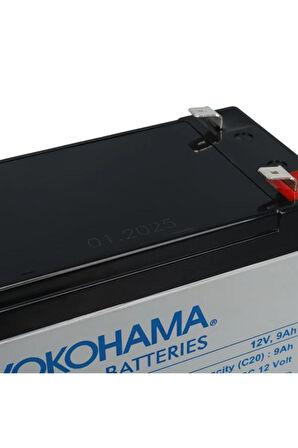 Yokohama Yh-129.0 12 Volt - 9 Amper Akü (150 X 65 X 90 Mm)
