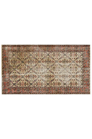Taşlaşmış Zamanların Hüznü Eskitme Vintage Halı 117 x 210 cm 10177