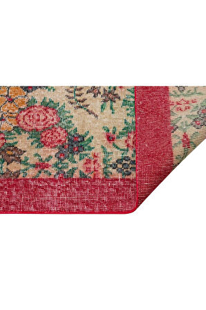 El Dokuma Vintage Eskitme Halı 120x206 cm 10344