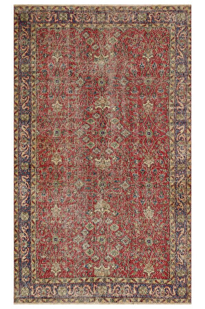 El Dokuma   Vintage Eskitme Halı 150x251 cm 10355