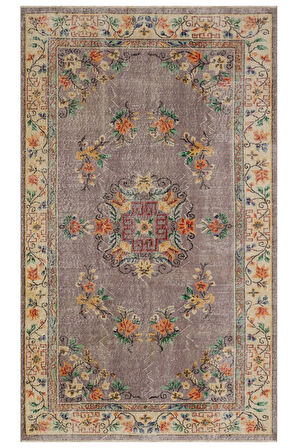 El Yapımı  Vintage Eskitme Halı 166x276 cm 10377
