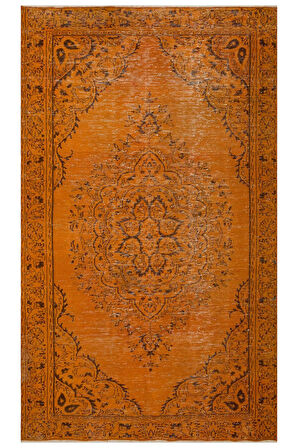 El Dokuma Vintage Eskitme Halı  176x300 cm 10397