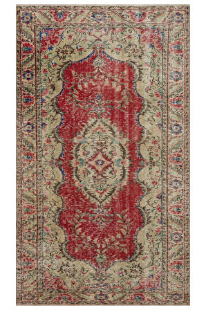 Vintage Halı El Dokuma Eskitme 159x270 cm 10411