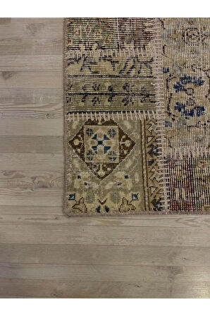 El Yapımı Patchwork Elegan Tasarım Halı 124x178 cm 4004
