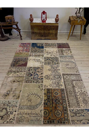 Eşsiz Klasik Gereçk Özel Patchwork Halı 162x234 cm 4005